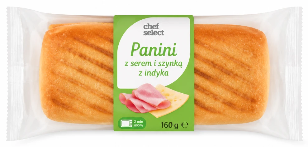 Panini z szynką z indyka i serem