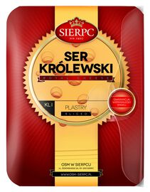 Sierpc Królewski Ser żółty plastry 135 g