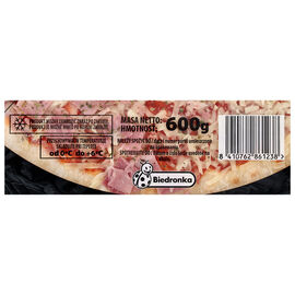 Donatello Pizza z szynką i serem, mozzarella i szynka 600 g