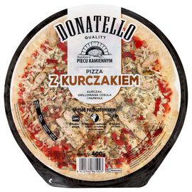 Donatello Pizza z kurczakiem (kurczak, grillowana cebula i papryka) 400 g