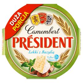 Président Ser camembert lekki z bazylią 170 g
