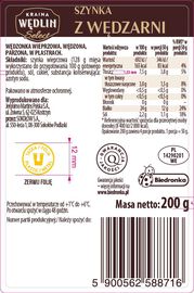 Kraina Wędlin Select Szynka z wędzarni plastry 200 g