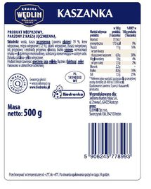 Kraina Wędlin Kaszanka wieprzowa 500 g