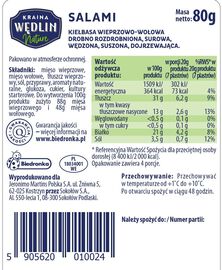 Kraina Wędlin Nature Salami plastry 80 g
