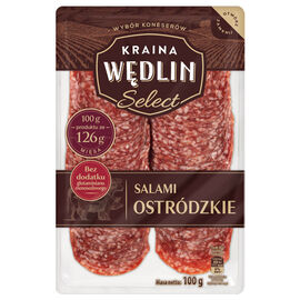 Kraina Wędlin Select Salami ostródzkie plastry 100 g