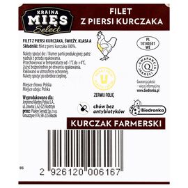 Kraina Mięs Select Kurczak farmerski Filet z piersi kurczaka opak. ok. 600 g
