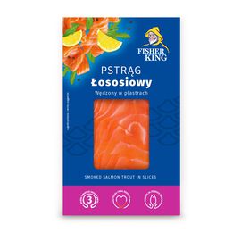 Fisherking Pstrąg łososiowy wędzony w plastrach 100 g