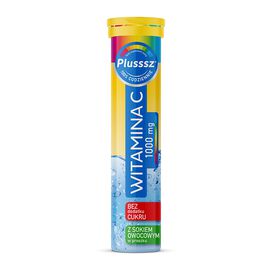 Plusssz Suplement diety witamina C 1000 mg smak pomarańcza & brzoskwinia (20 x 4 g) 80 g