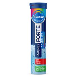 Plusssz Suplement diety magnez forte complex smak pomarańcza & grejpfrut (20 x 4 g) 80 g