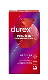 Durex Wyrób medyczny prezerwatywy Feel Thin Extra Lubricated 12 szt.