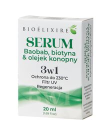 Bioelixire Serum do włosów Olejek konopny & Baobab 20 ml