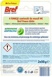 Bref WC Power Aktiv Zawieszka myjąco-zapachowa do muszli WC sosna 2 x 50 g