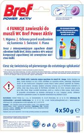 Bref WC Power Aktiv Zawieszka myjąco-zapachowa do muszli WC sosna lawenda 4 x 50 g