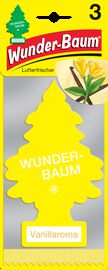 Wunder-Baum Vanilla Odświeżacz powietrza Choinka zapachowa 3-pak.
