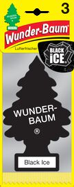 Wunder-Baum Black Ice Odświeżacz powietrza Choinka zapachowa 3-pak.