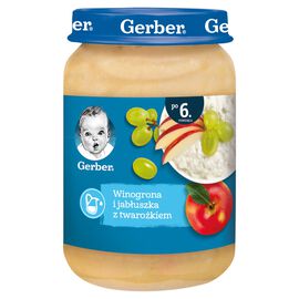 Gerber Winogrona i jabłuszka z twarożkiem po 6 miesiącu 190 g