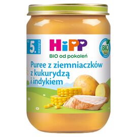 HiPP Bio Puree z ziemniaczków z kukurydzą i indykiem po 5. m-cu 190 g
