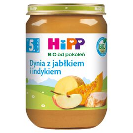 HiPP Bio Dynia z jabłkiem i indykiem po 5. miesiącu 190 g