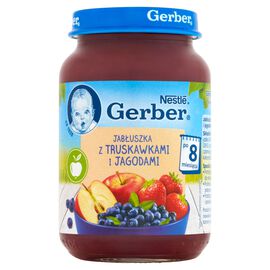 Gerber Jabłuszka z truskawkami i jagodami po 8 miesiącu 190 g