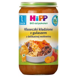 HiPP ΒIO Junior Kluseczki kładzione z gulaszem z delikatnej wołowiny po 1. roku 250 g