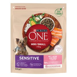 Purina One Mini Sensitive Karma dla psów z łososiem z ryżem 800 g