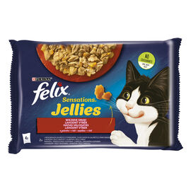 Felix Sensations Jellies Karma dla kotów wiejskie smaki w galaretce (4 x 85 g) 340 g