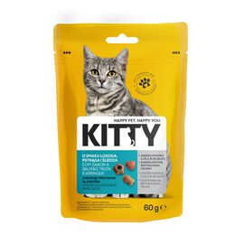 Kitty Chrupiący przysmak dla kotów o smaku łososia, pstrąga i śledzia 60 g