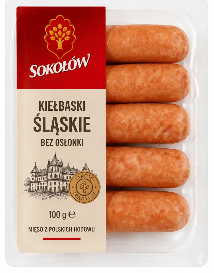 SOKOŁÓW Kiełbaski śląskie bez osłonki