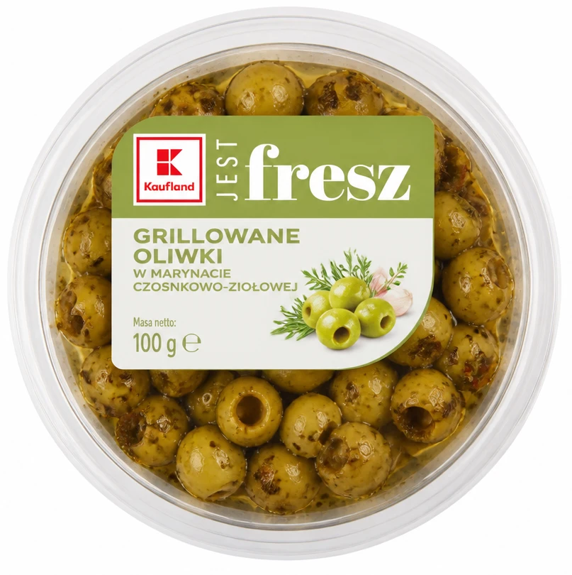 Grillowane oliwki w marynacie czosnkowo-ziołowej