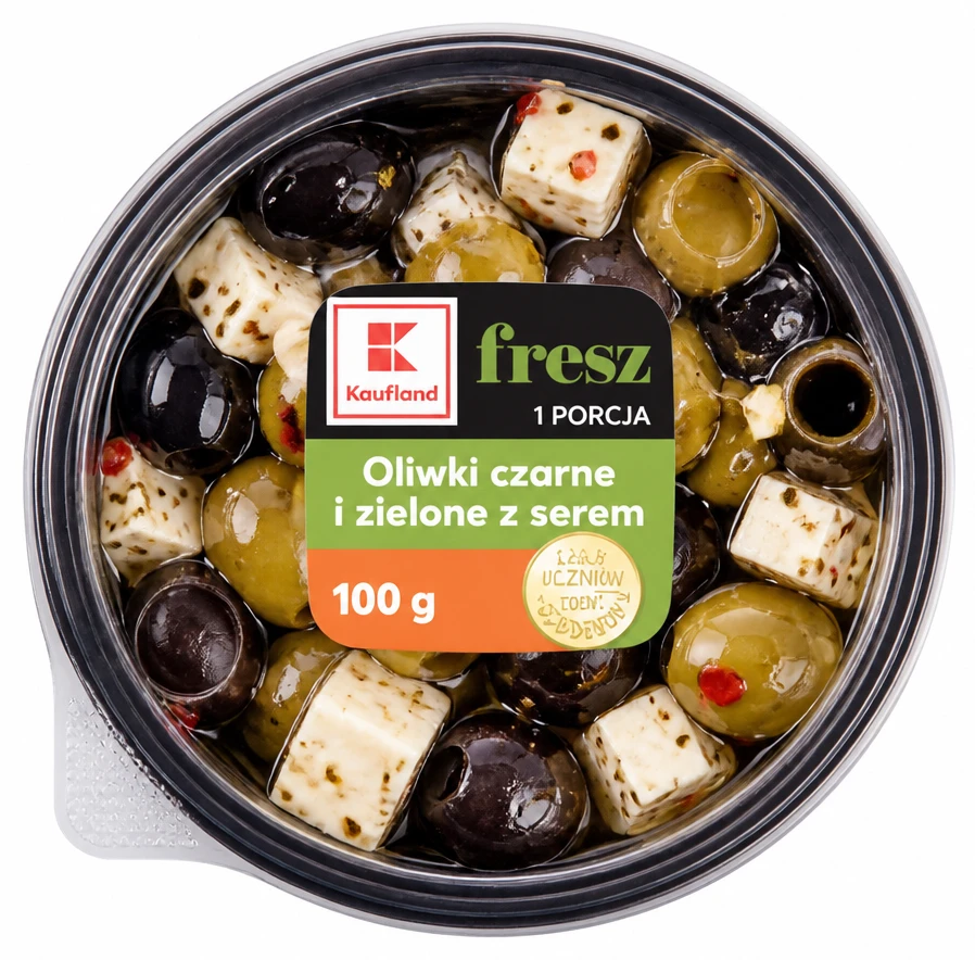 Oliwki czarne i zielone z serem