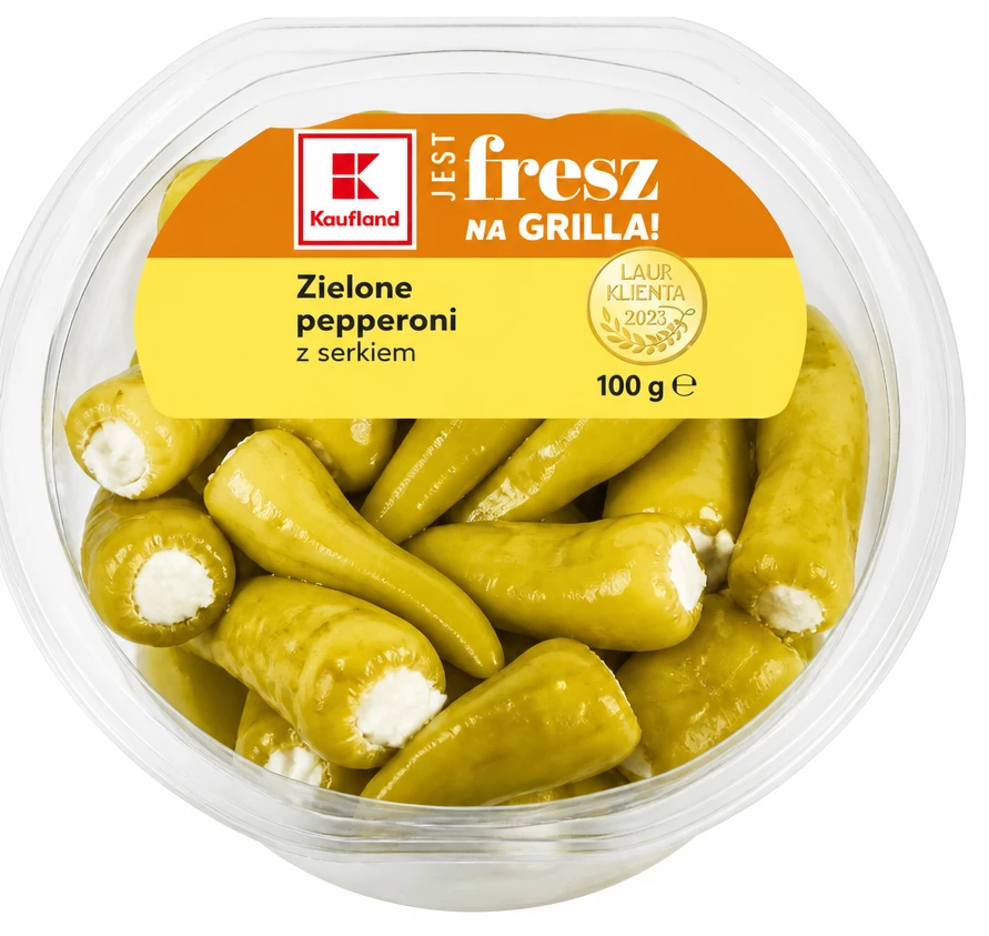 Zielone pepperoni z serkiem
