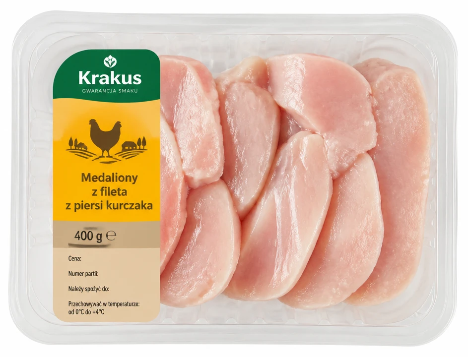 Medaliony z fileta z piersi kurczaka