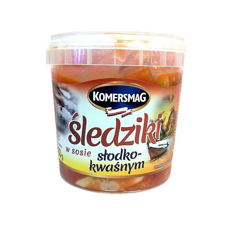 Śledziki w sosie słodko-kwaśnym Komersmag 360 g