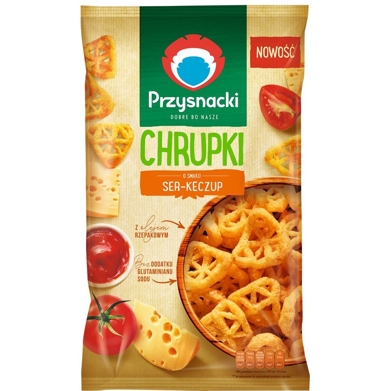 Chrupki kukurydziane o smaku pomidorowo-serowym Przysnacki 120 g