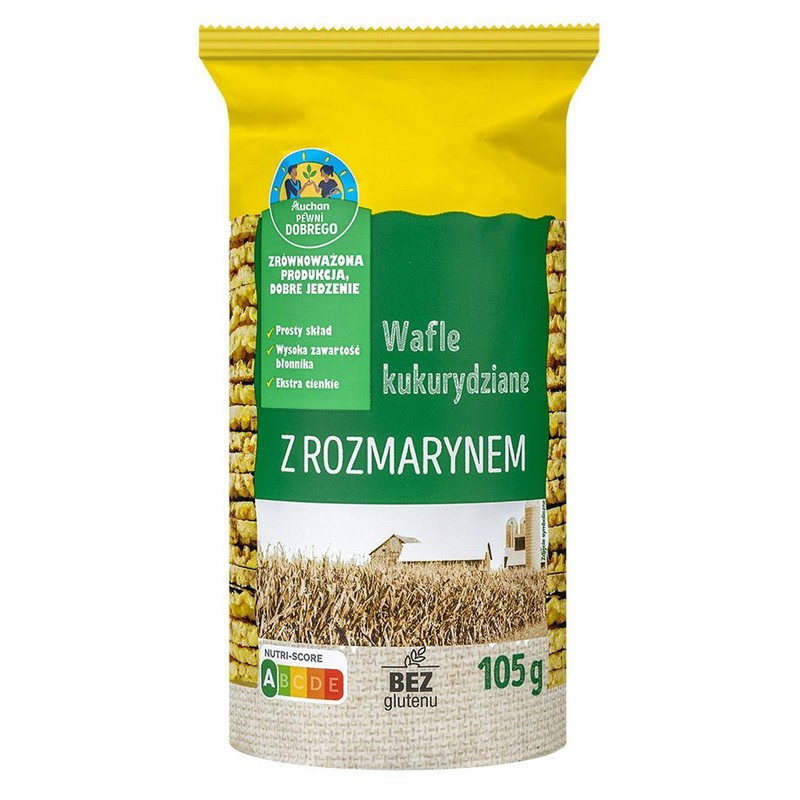 Wafle kukurydziane z rozmarynem Pewni Dobrego 105 g