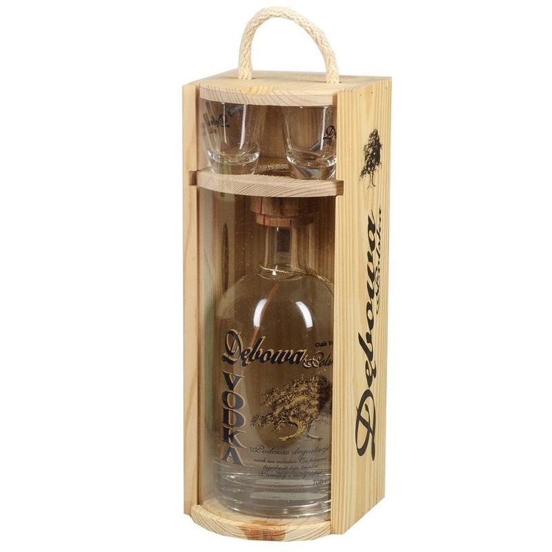 Zestaw wódka czysta alk. 40,0% obj. + 2 kieliszki Dębowa 700 ml