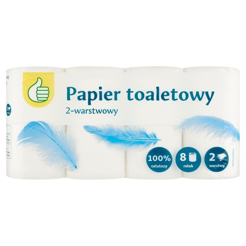 Papier toaletowy 2 warstwowy Auchan 8 rolek