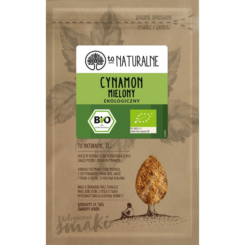 BIO Ekologiczny cynamon mielony To Naturalne 15 g