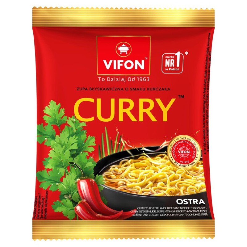 Zupa błyskawiczna o smaku kurczaka Curry Vifon 70 g