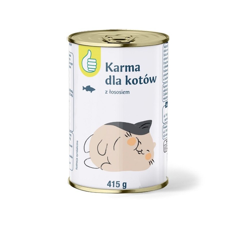 Karma mokra z łososiem dla kotów dorosłych Auchan 415 g
