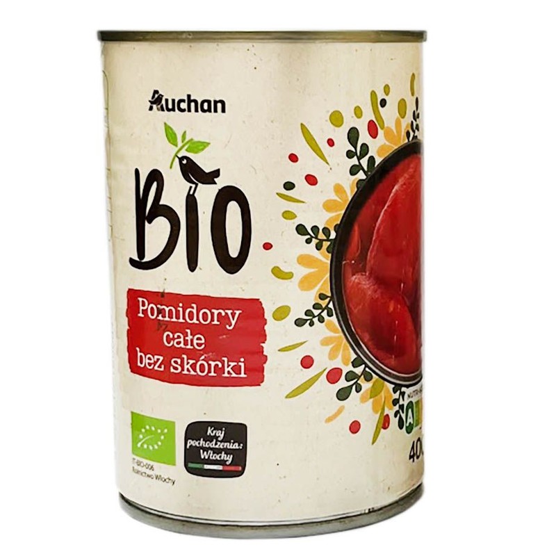 BIO Pomidory całe Auchan 400 g