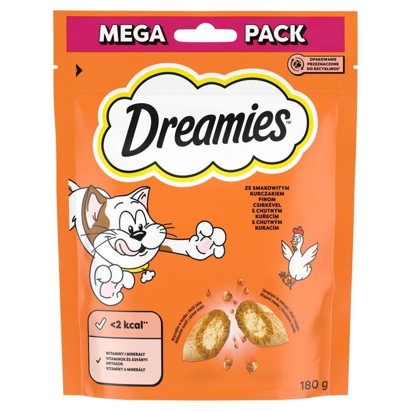 Przysmak dla kotów z kurczakiem Dreamies 180 g