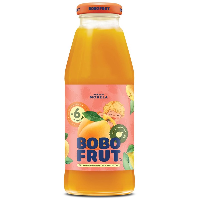 Sok jabłko morela po 6 miesiącu Bobofrut 300 ml