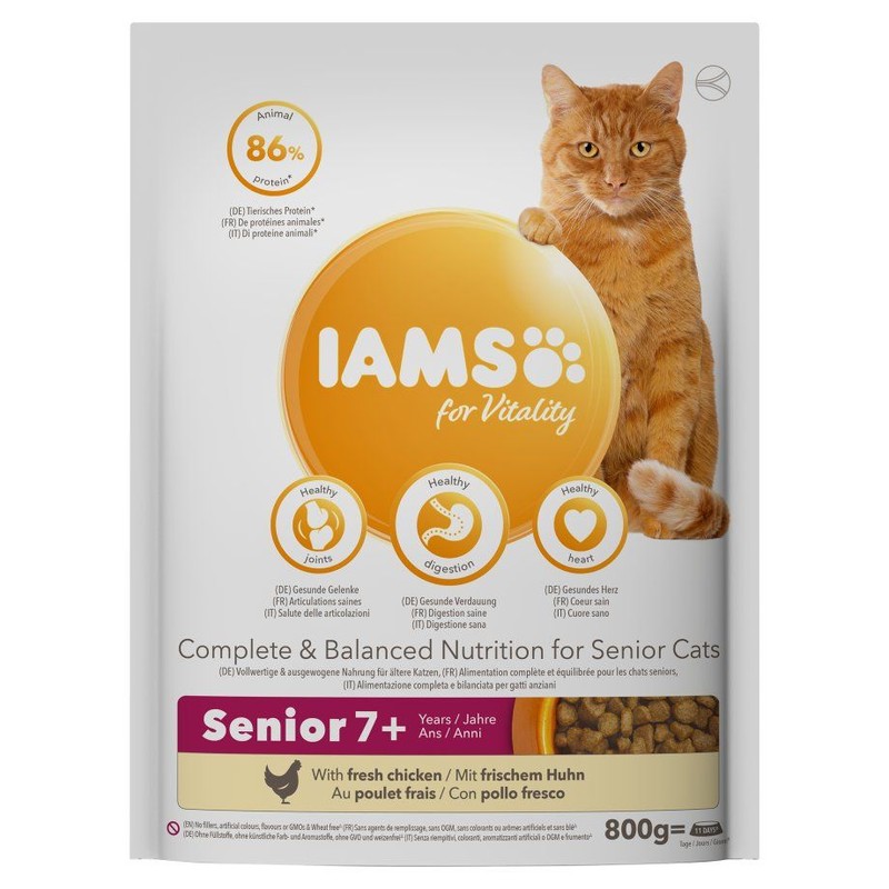 For Vitality karma sucha ze świeżym kurczakiem  IAMS 800 g