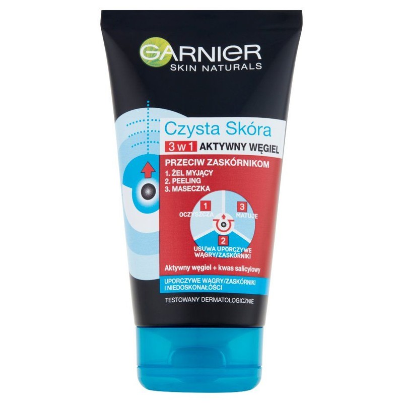 Żel do twarzy czysta skóra węgiel Garnier 150 ml