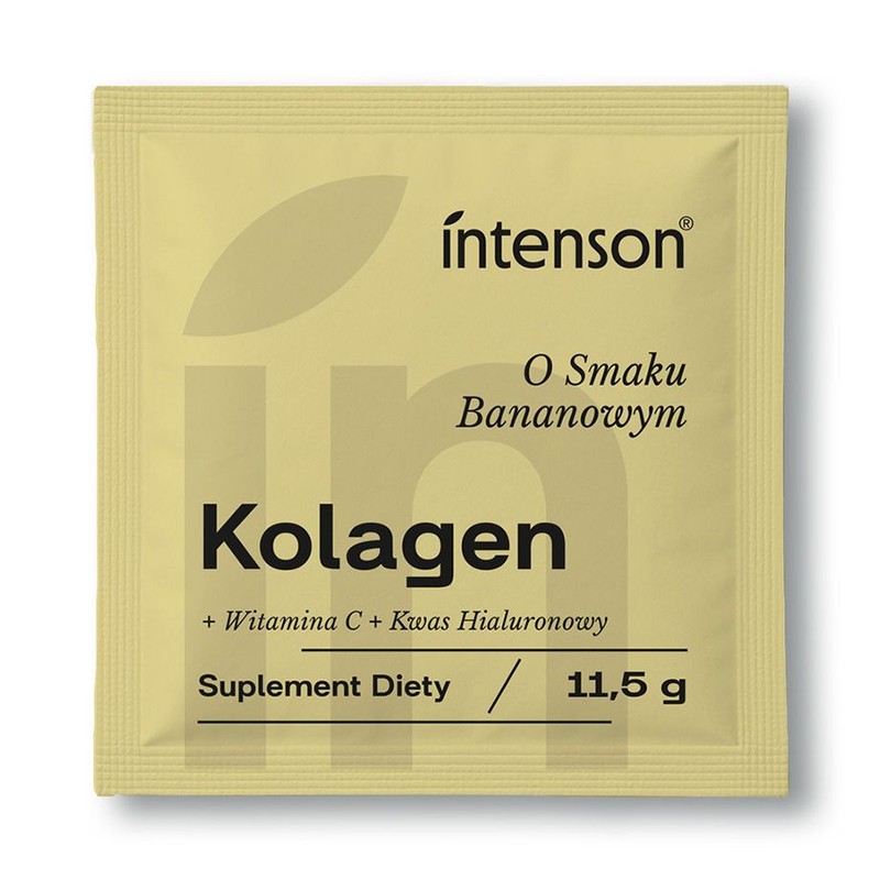 Kolagen z wit.C i kwasem hialuronowym o smaku bananowym Intenson 11,5 g