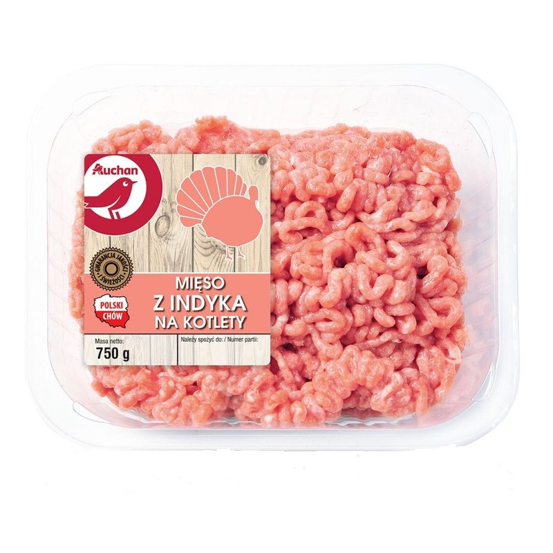 Mięso z indyka na kotlety Auchan 750 g