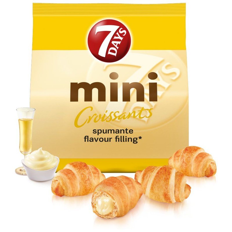 Mini croissants z nadzieniem o smaku włoskiego wina musującego 7 Days 185 g
