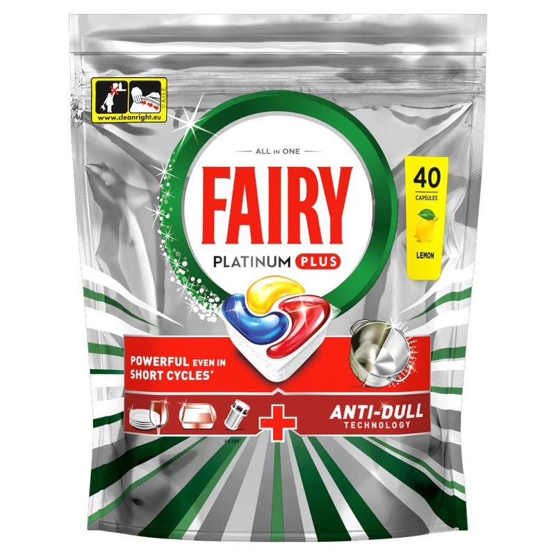 Tabletki do zmywarki Platinum Plus Anti-Dull FAIRY 40 tabl.