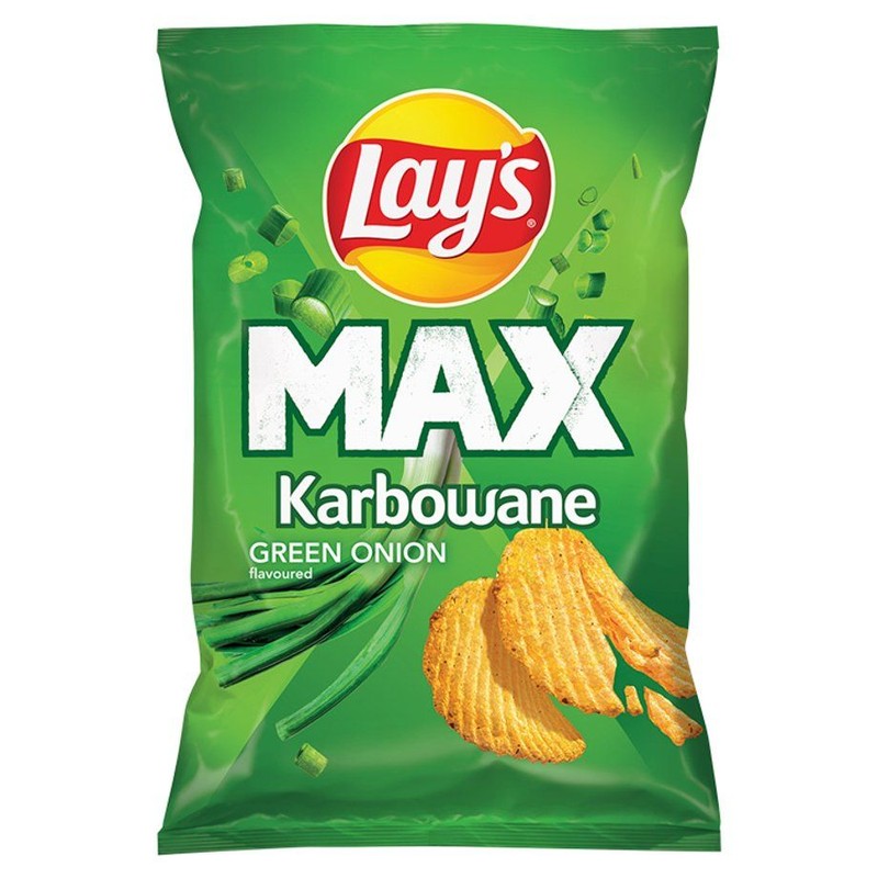 Chipsy ziemniaczane karbowane o smaku zielonej cebulki Lay's 190 g